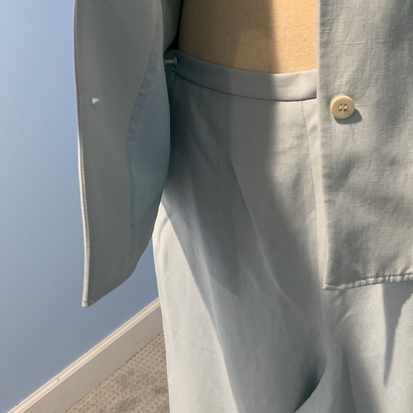 Moda Seta separate pants suit size 4 75%silk 25% linen - Picture 7 of 14